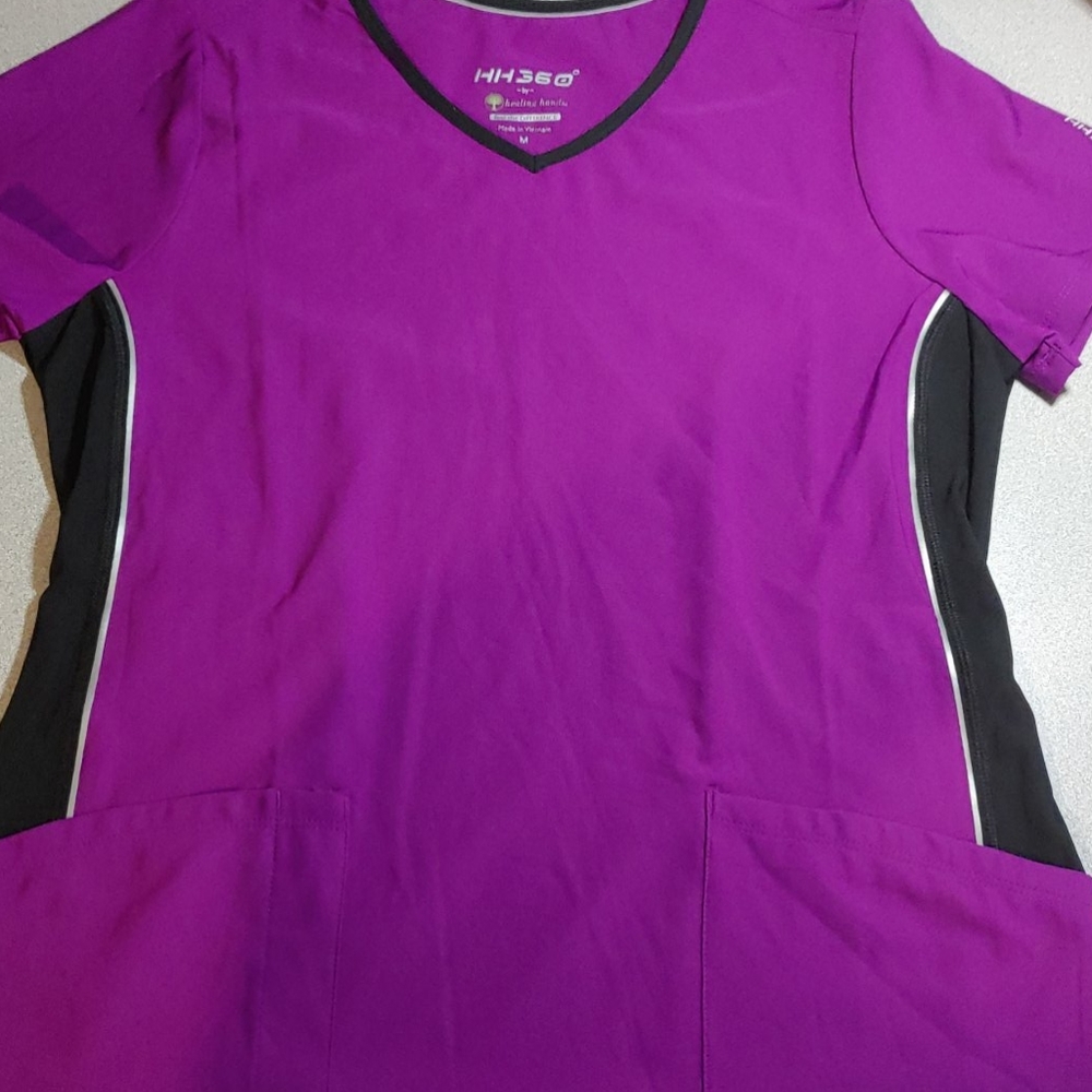 DONATED HH 360 scrub top in a bright pink/purple!